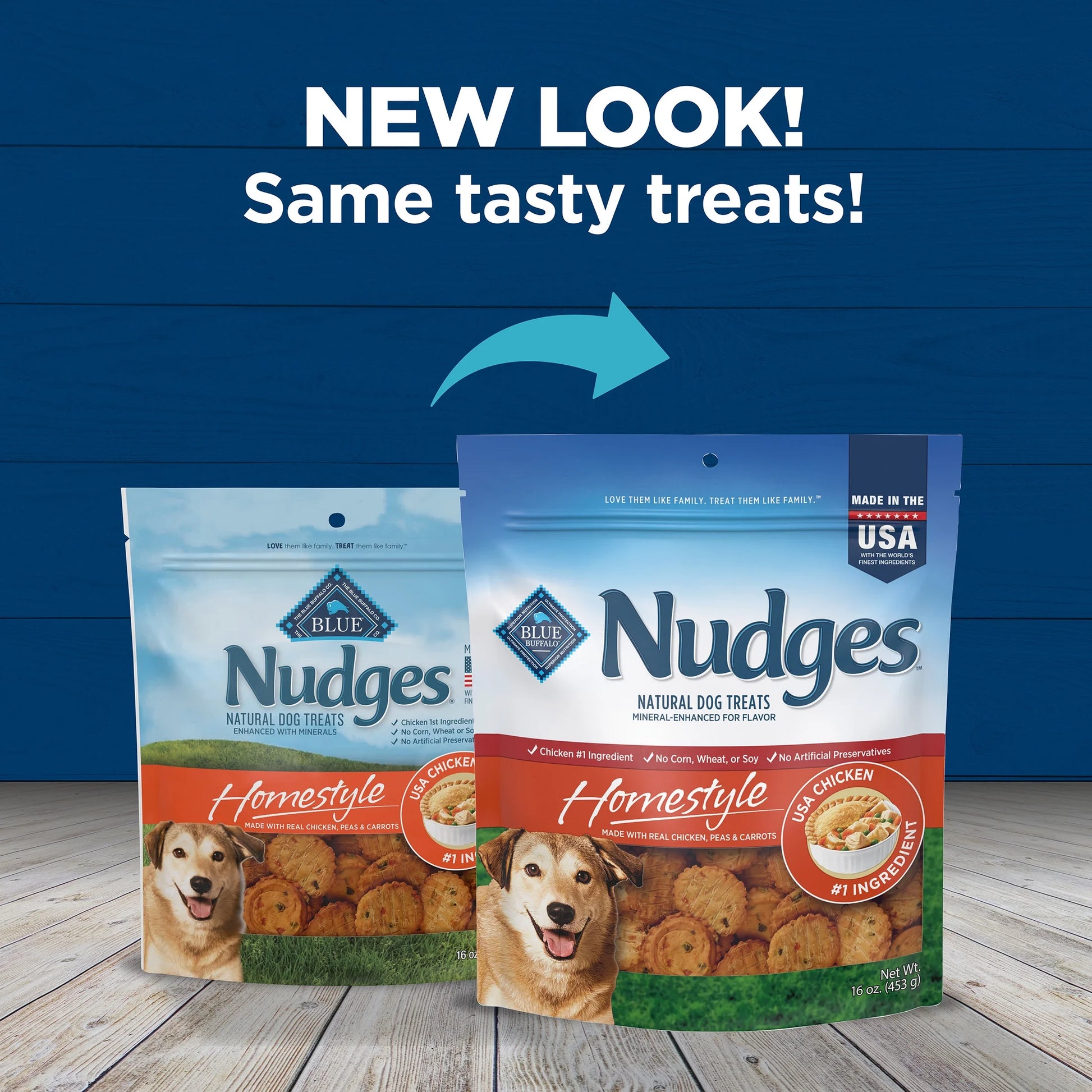 Nudges Homestyle Natural Dog Treats with Real Chicken - 16 Oz Bag of Deliciousness for Your Furry Friend!