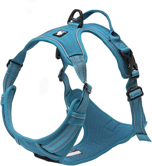 Adjustable No-Pull Dog Harness - Reflective Vest for Enhanced Comfort and Control, Available in Vibrant Colors (Blue, XS)