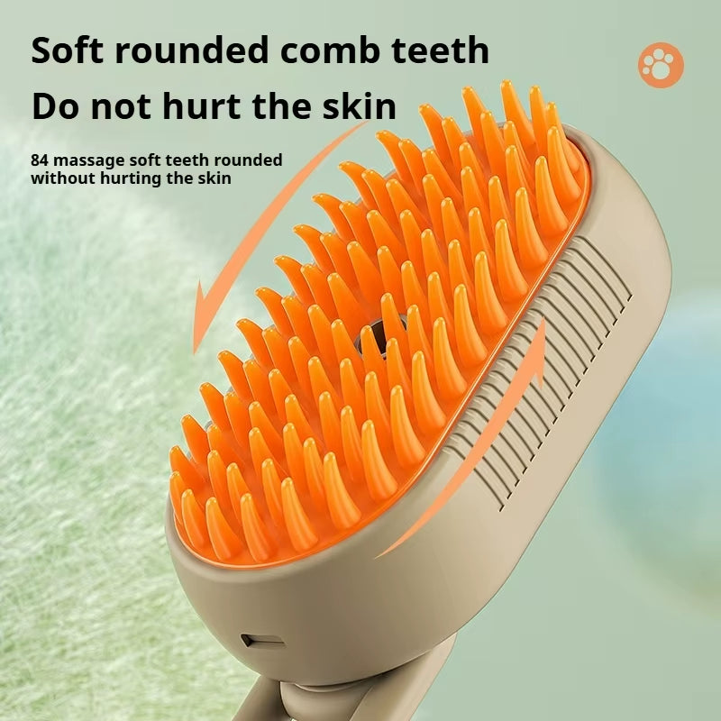 Ultimate Pet Spray Massage Comb - Effortless One-Button Hair Removal Brush for Cats & Dogs