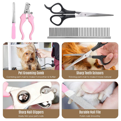 Ultimate Cordless Dog Grooming Kit - Professional Quiet Clippers for Effortless Pet Grooming
