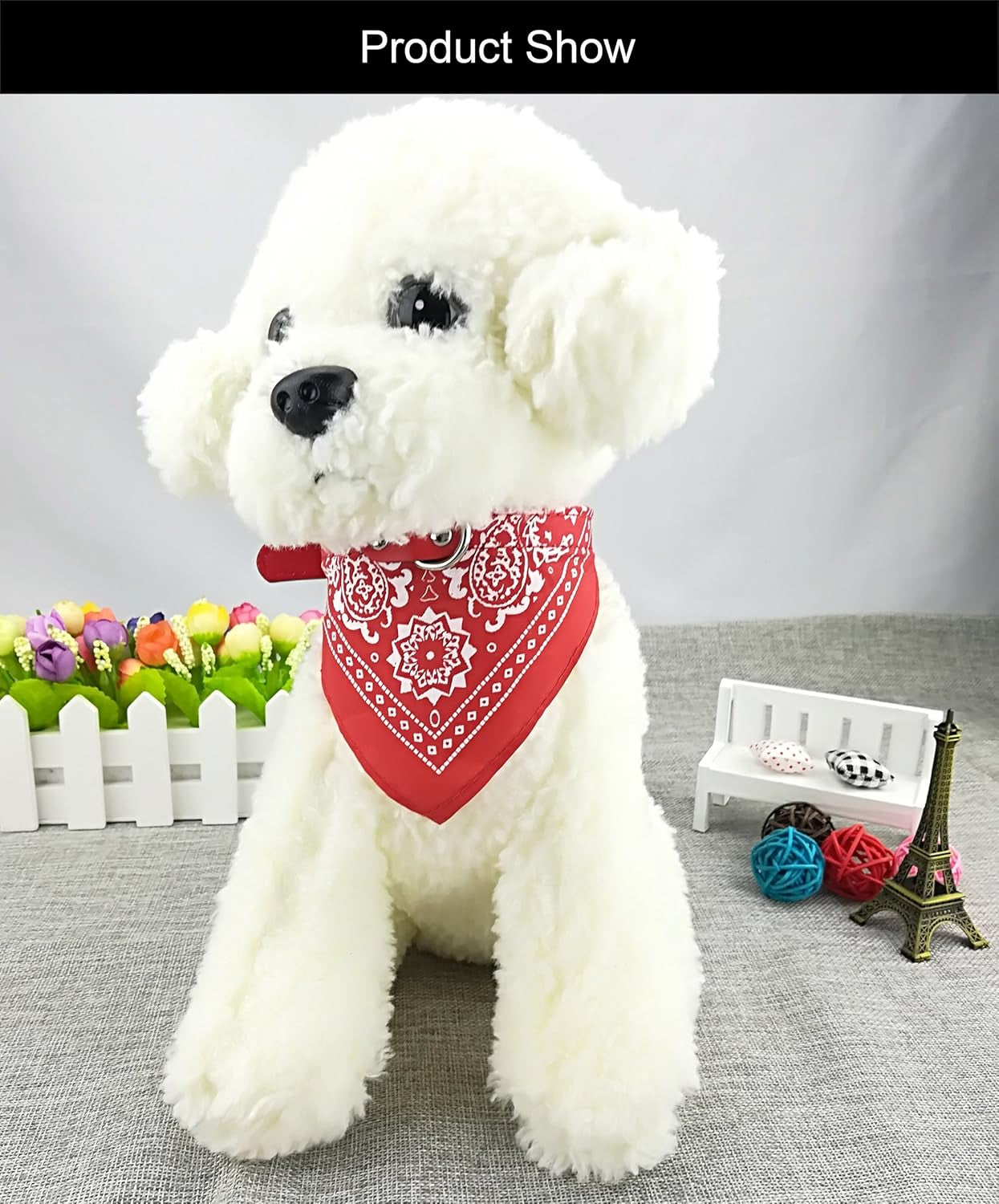 Stylish Red Bandana Collar for Medium Male Puppies