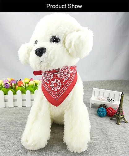 Stylish Red Bandana Collar for Medium Male Puppies
