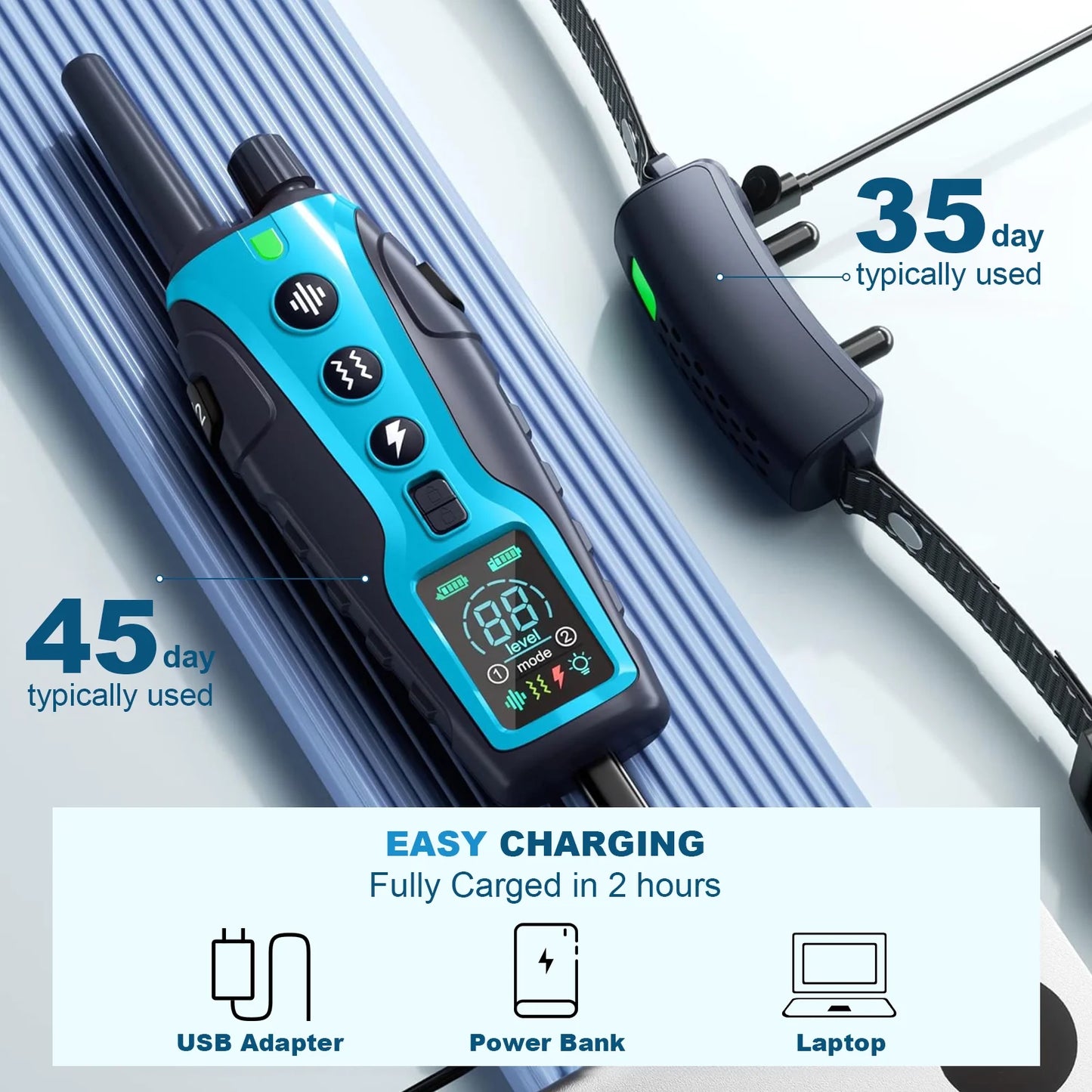 Dog Shock Collar - 4000FT Dog Training Collar with Remote Control for Small Medium Large Dogs, Beep (1-8) Vibration (1-16) Safe Shock (1-99) Modes and Flashing Light