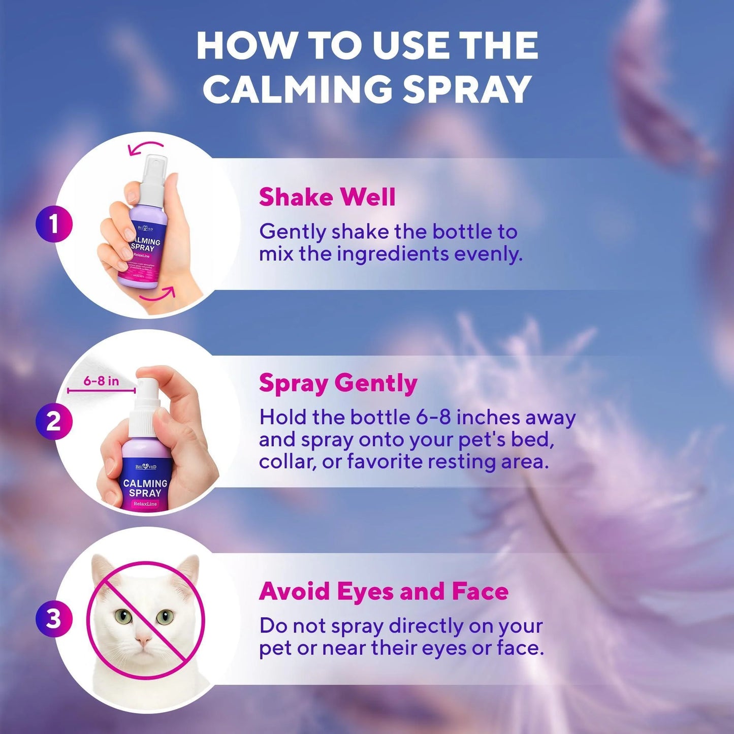 Calming Pheromone Spray Scratch Repellent for Cats 100 Ml 2 Pack Reduces Scratching Furniture Pee during Travel Fireworks Thunder Vet Zone Helps with Stress Fighting Hiding
