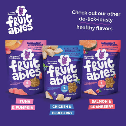 Deliciously Healthy Cat Treats - Low Calorie, Protein-Packed Crunchy Biscuits with Real Salmon & Cranberry - 2.5 Oz, Grain-Free Formula!