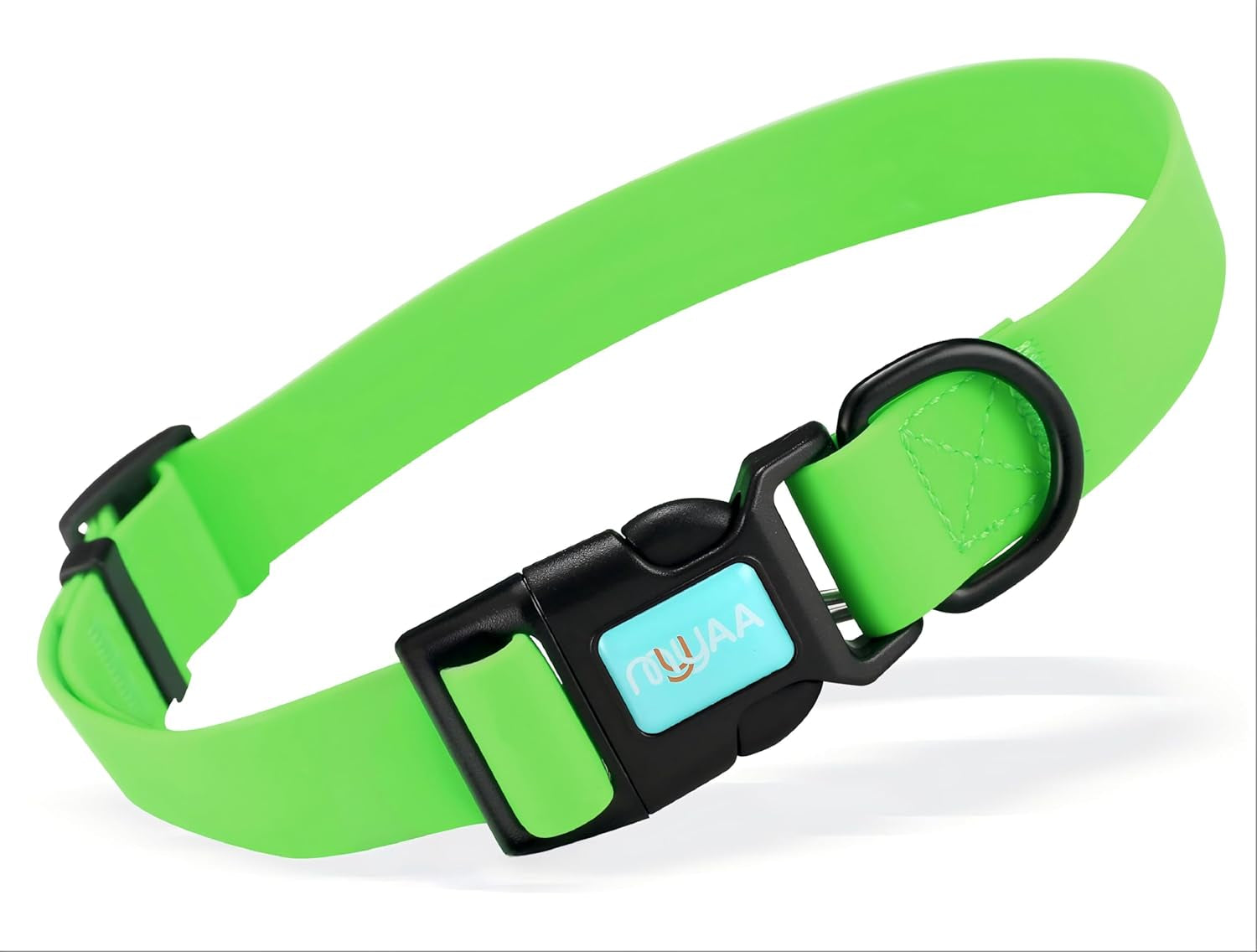 Waterproof Adjustable Dog Collars for Small, Medium, and Large Breeds - Easy to Clean (Green, Size S)