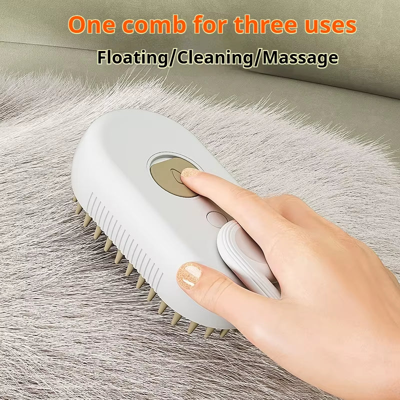 Ultimate Pet Spray Massage Comb - Effortless One-Button Hair Removal Brush for Cats & Dogs