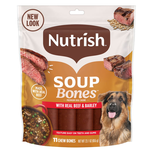 Rachael Ray Premium Soup Bones Dog Chews with Real Beef & Barley - 11 Delicious Treats!