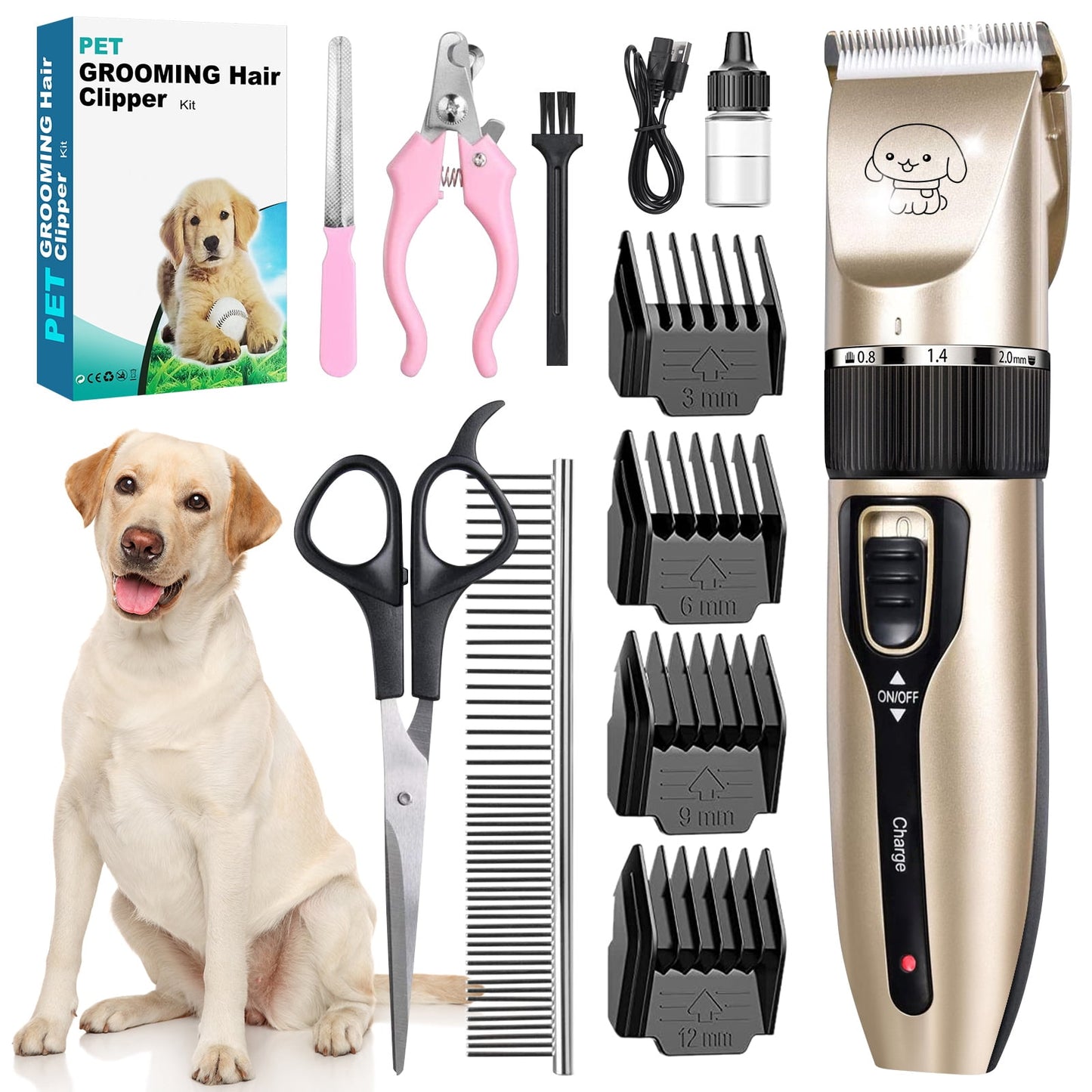 Ultimate Cordless Dog Grooming Kit - Professional Quiet Clippers for Effortless Pet Grooming