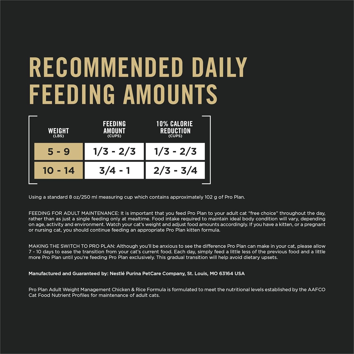 Weight Management Chicken and Rice Adult Formula Dry Cat Food