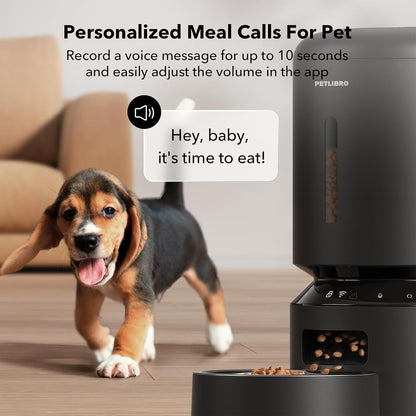 Revolutionize Your Pet's Mealtime with the 5L WiFi Automatic Pet Feeder – Freshness Preservation & Low Food Sensor for Up to 10 Meals a Day in Sleek Granary Black