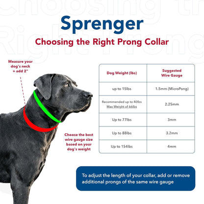 Ultra-Plus Prong Dog Training Collar, 4 Mm X 21" Neck Size, 4 Mm X 25" Chain Length, Steel Chrome Plated Dog Prong Collar, Pinch Collar for Dogs, Dog Correction Collar
