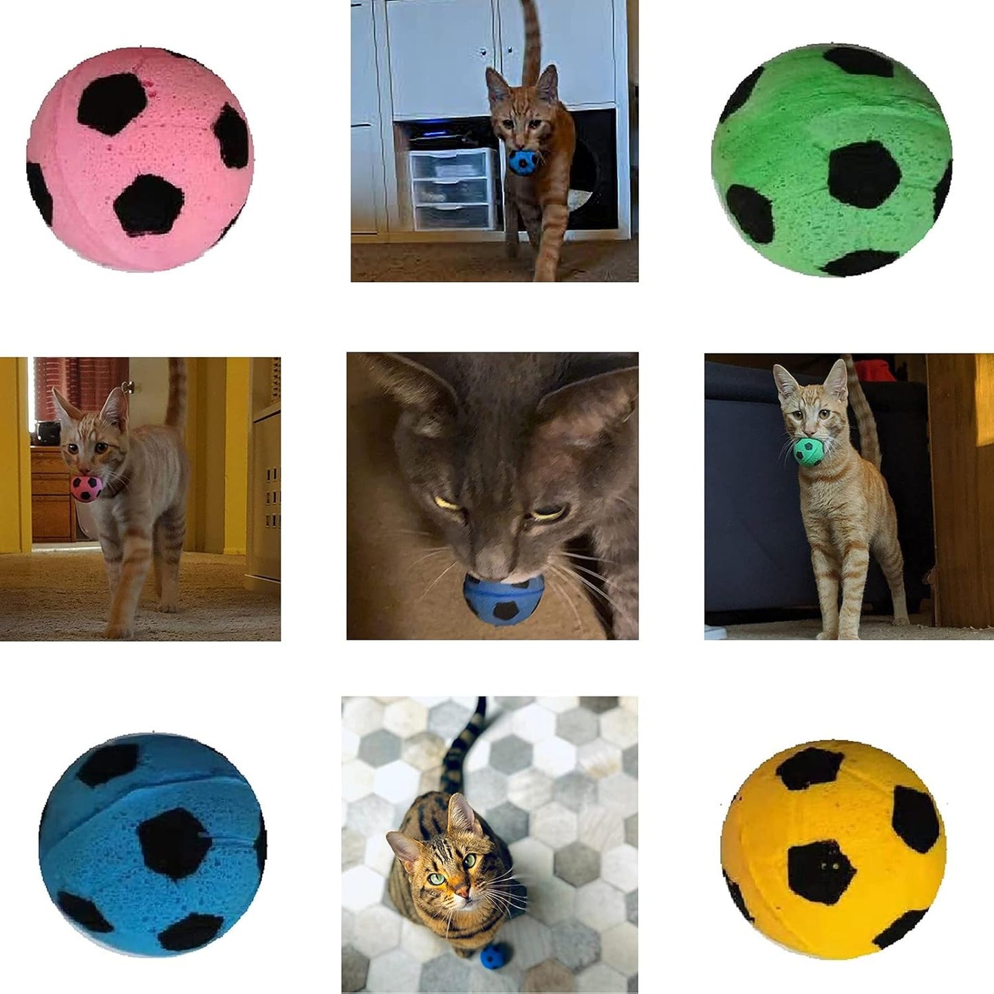 Professional Foam Soccer Balls for Cats (Set of 12)