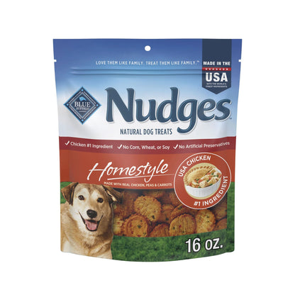 Nudges Homestyle Natural Dog Treats with Real Chicken - 16 Oz Bag of Deliciousness for Your Furry Friend!