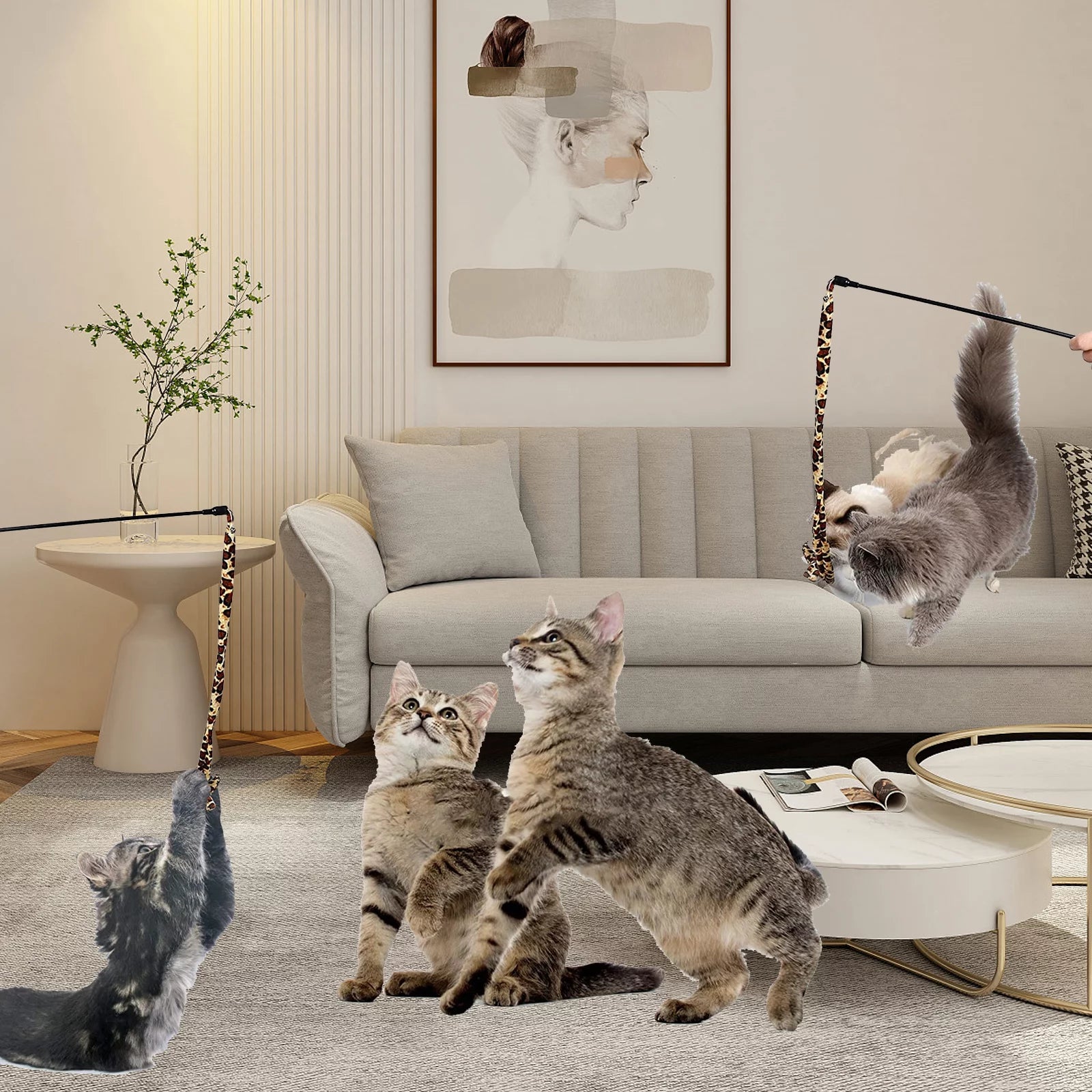 Ultimate 21-Piece Cat Toy Set - Interactive Tunnel, Fluffy Mice, and Crinkle Balls for Endless Fun!