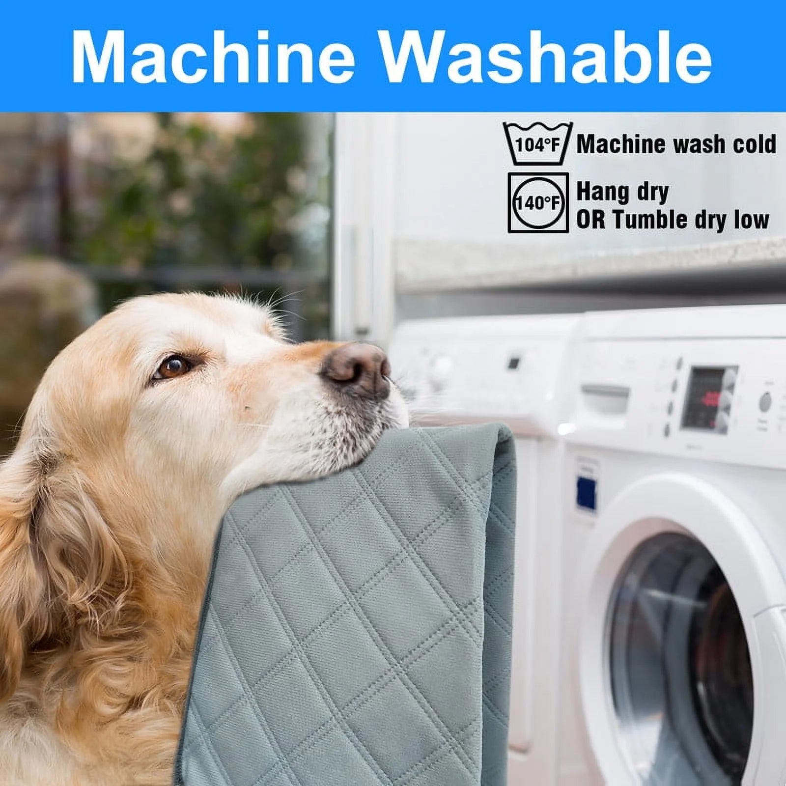 Washable Pee Pads for Dogs, Puppy Pads for Potty Training with Leakproof Bottom. Light Gray, 6 Pack, 20"X28"