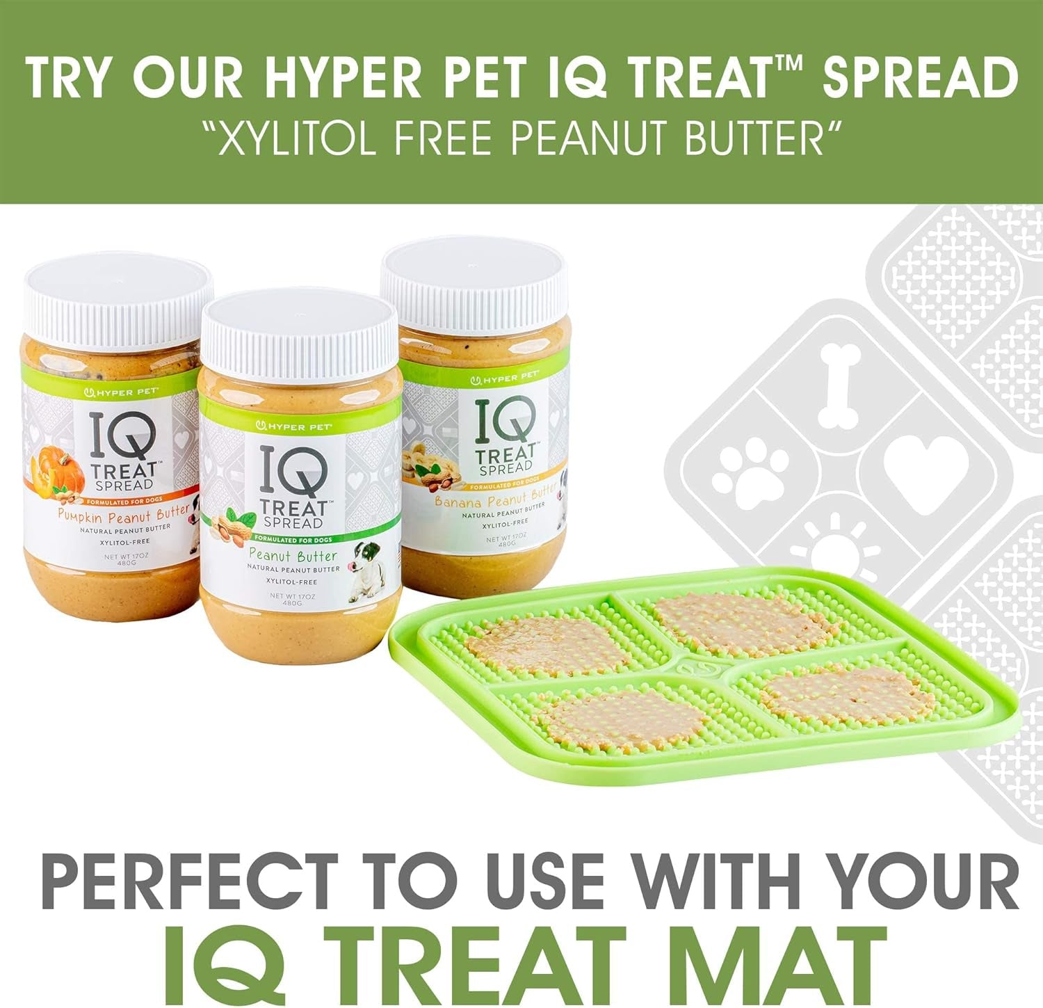 IQ Treat Lick Mat for Dogs and Cats - Innovative Slow Feeder and Enrichment Toy Alternative to Traditional Bowls
