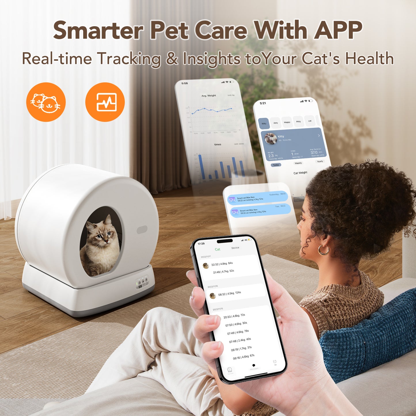 Revolutionary Self-Cleaning Cat Litter Box with APP Control, Safety Sensors, and Odor Isolation for Ultimate Pet Care