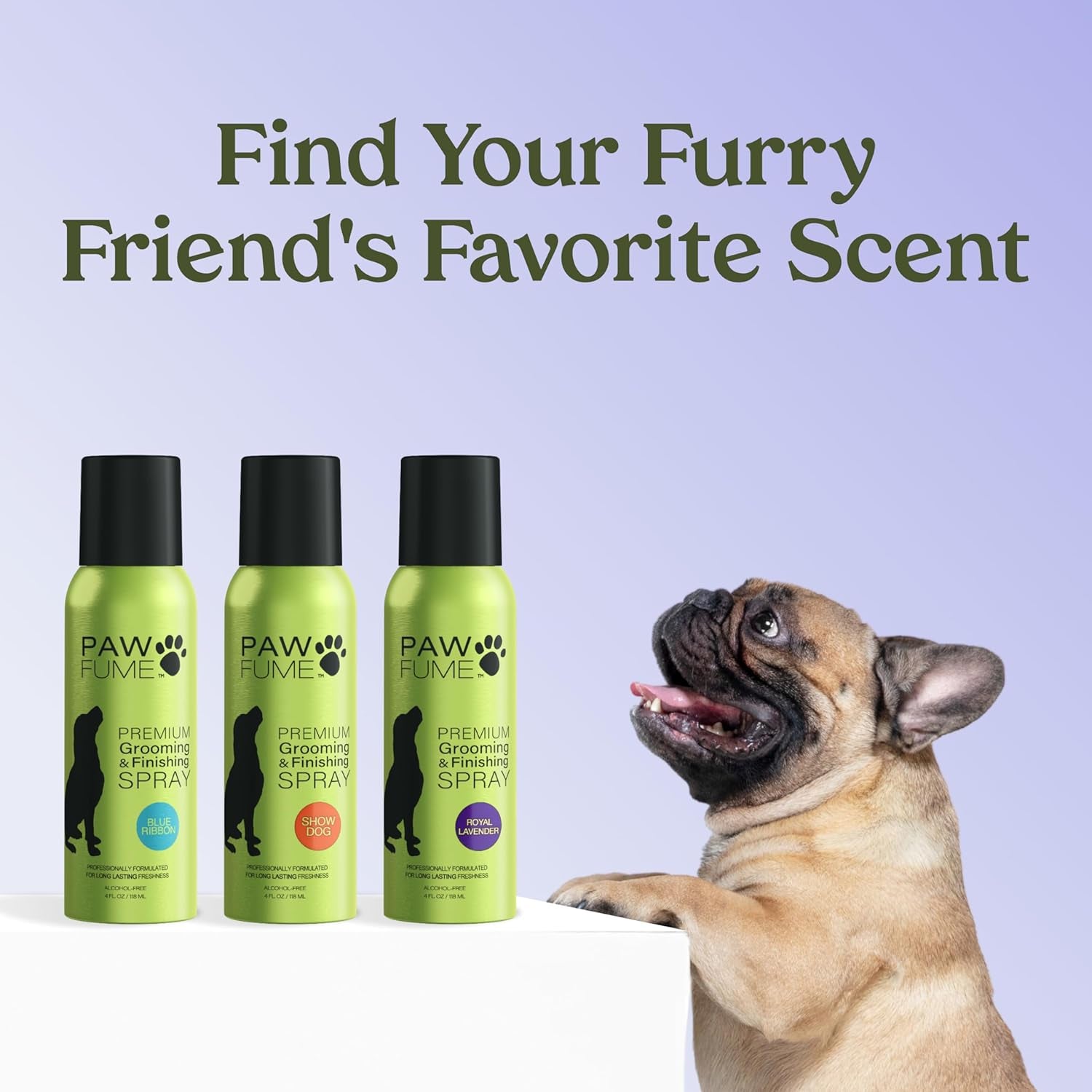 PAWFUME Royal Lavender Dog Detangler Grooming Spray, 1-Pack – Hypoallergenic, Alcohol-Free Formula for Moisturizing and Detangling – Salon-Quality Coat Care for Dogs