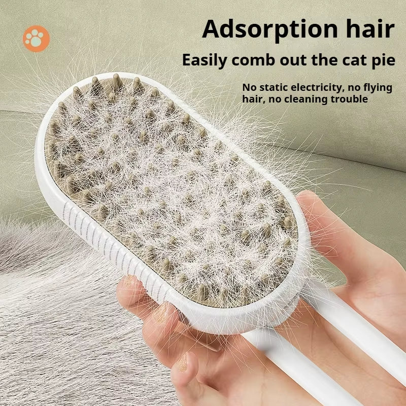 Ultimate Pet Spray Massage Comb - Effortless One-Button Hair Removal Brush for Cats & Dogs
