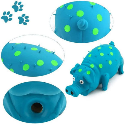 Exciting Blue Pig Squeaky Dog Toy - Perfect for Chewing, Anxiety Relief, and Endless Fun!