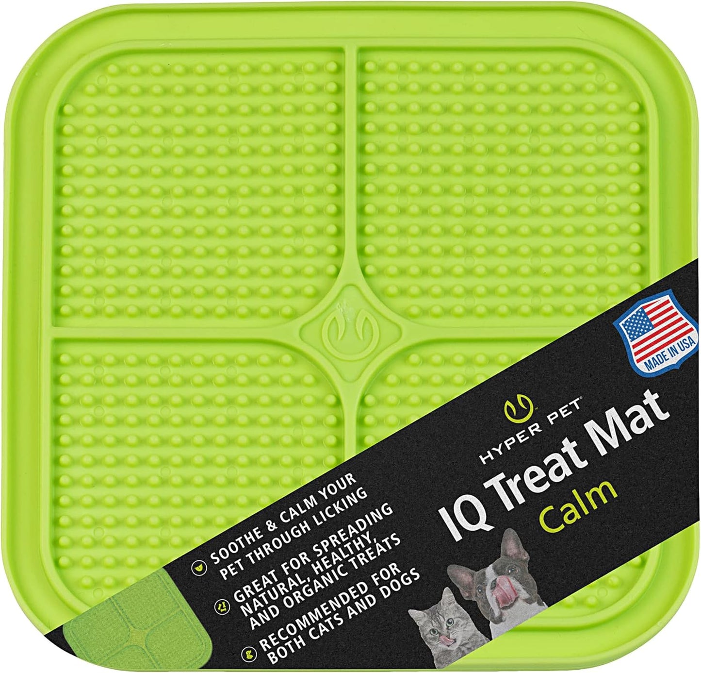 IQ Treat Lick Mat for Dogs and Cats - Innovative Slow Feeder and Enrichment Toy Alternative to Traditional Bowls