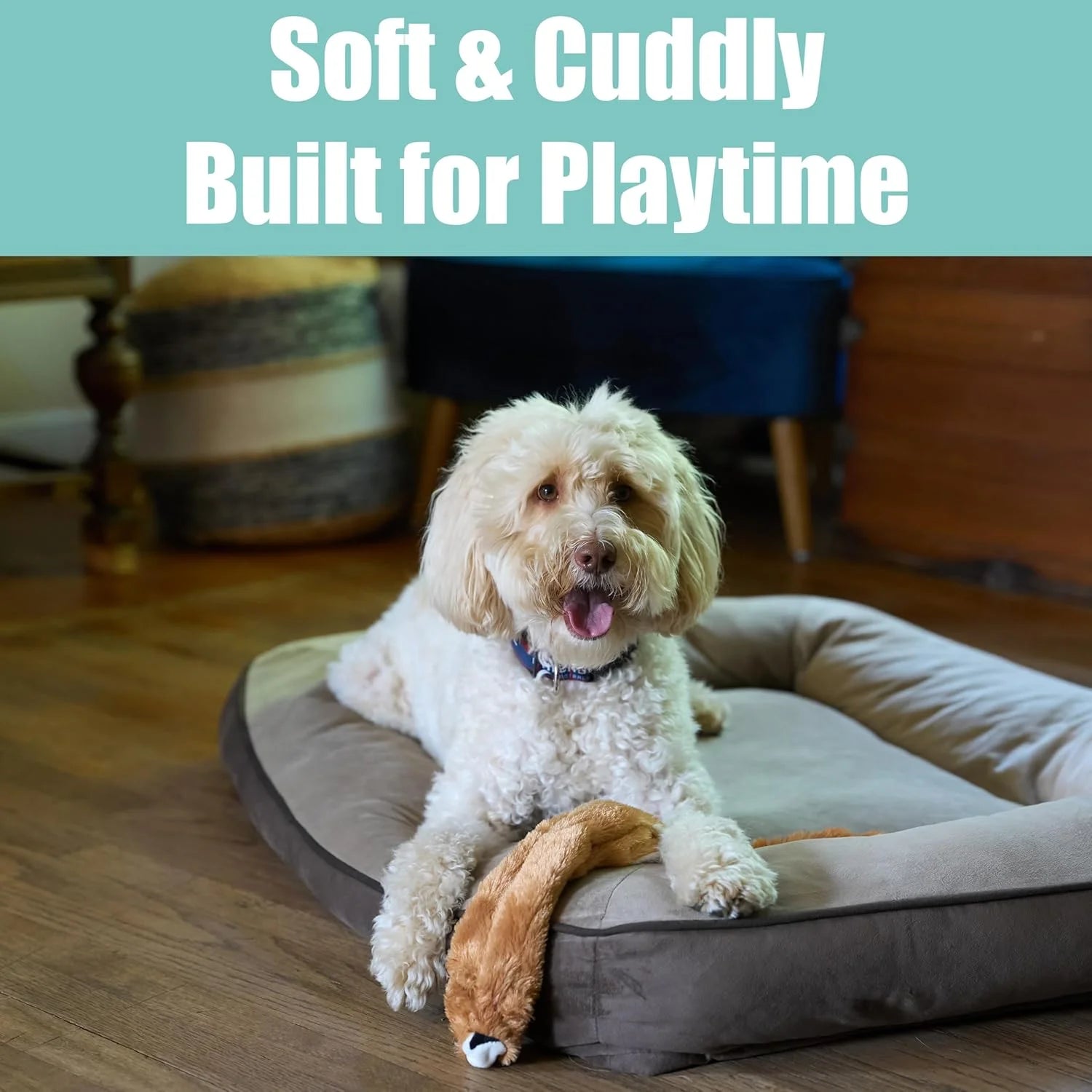 SPOT Skinneez Squirrel Dog Toy - Durable No Stuffing Design for Medium & Large Dogs, Perfect for Tug, Fetch & Shake Play, 23 Inches
