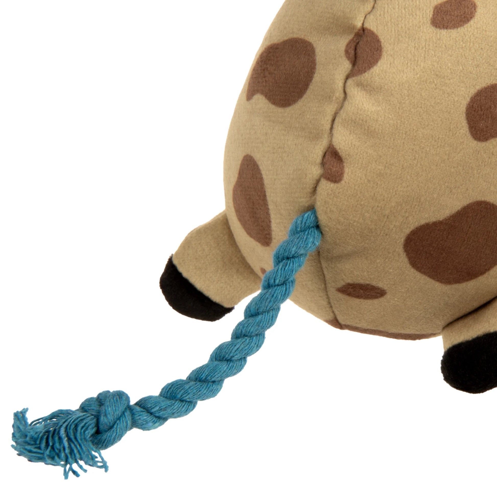 Tough 'N Fun Long Neck Giraffe Plush Squeaky Chew Guard Dog Toy, Tan Small