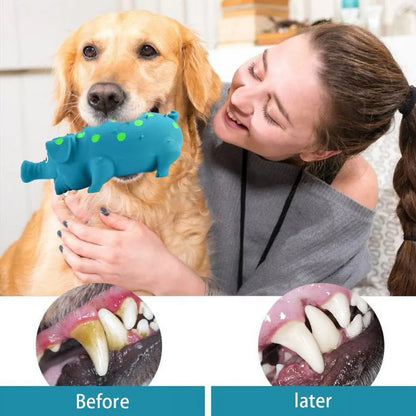 Exciting Blue Pig Squeaky Dog Toy - Perfect for Chewing, Anxiety Relief, and Endless Fun!