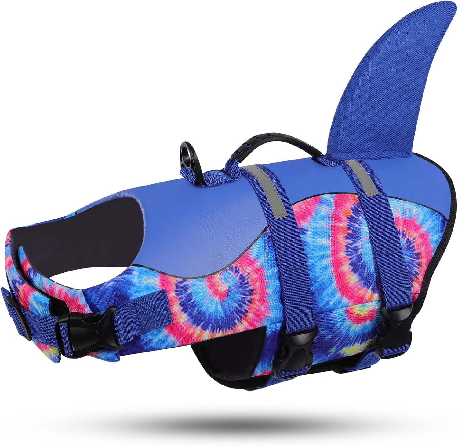 Ultimate Dog Life Jacket - Premium Safety Vest for Swimming and Boating, Stylish Shark Design for All Breeds (Blue Bandhnu, XL)