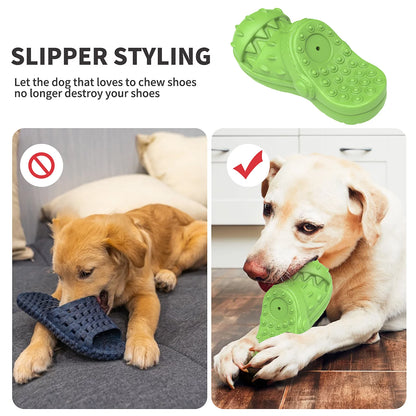 Durable Squeaky Dog Chew Toy in Fun Shoe Shape - Perfect for Aggressive Chewers and Teeth Cleaning