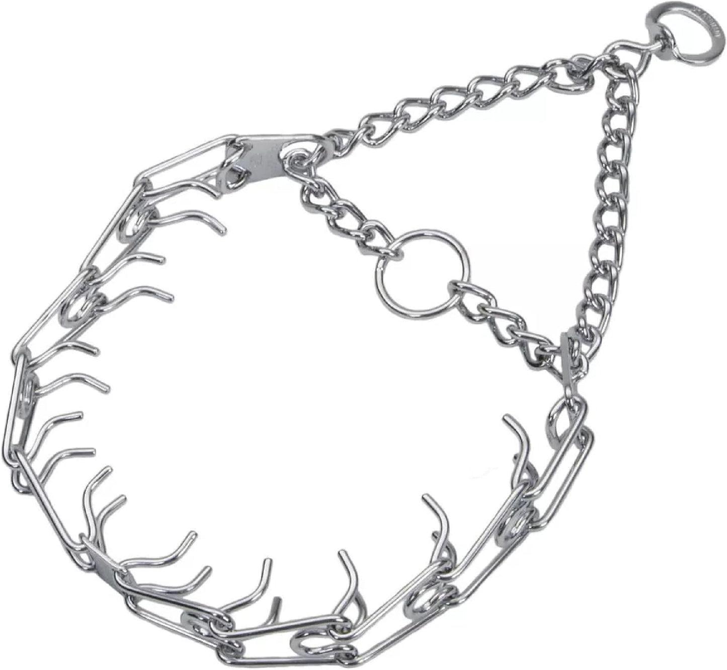 Ultra-Plus Prong Dog Training Collar, 4 Mm X 21" Neck Size, 4 Mm X 25" Chain Length, Steel Chrome Plated Dog Prong Collar, Pinch Collar for Dogs, Dog Correction Collar
