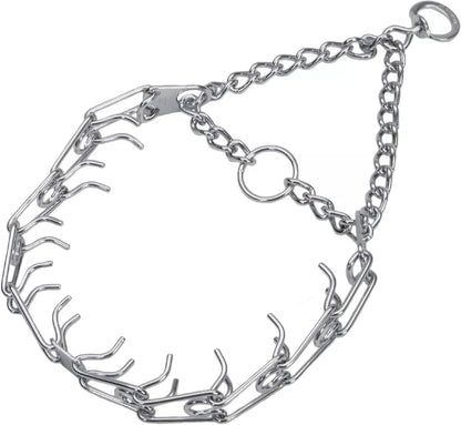 Ultra-Plus Prong Dog Training Collar, 4 Mm X 21" Neck Size, 4 Mm X 25" Chain Length, Steel Chrome Plated Dog Prong Collar, Pinch Collar for Dogs, Dog Correction Collar