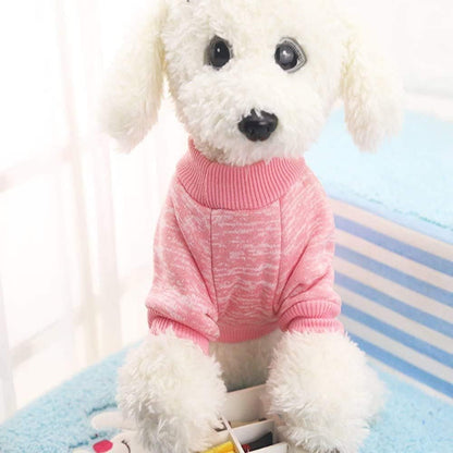 Classic Knitwear Sweater for Dogs - Soft Fleece Coat, Thick and Warm Winter Apparel for Small Dogs and Cats (XXS, Pink)