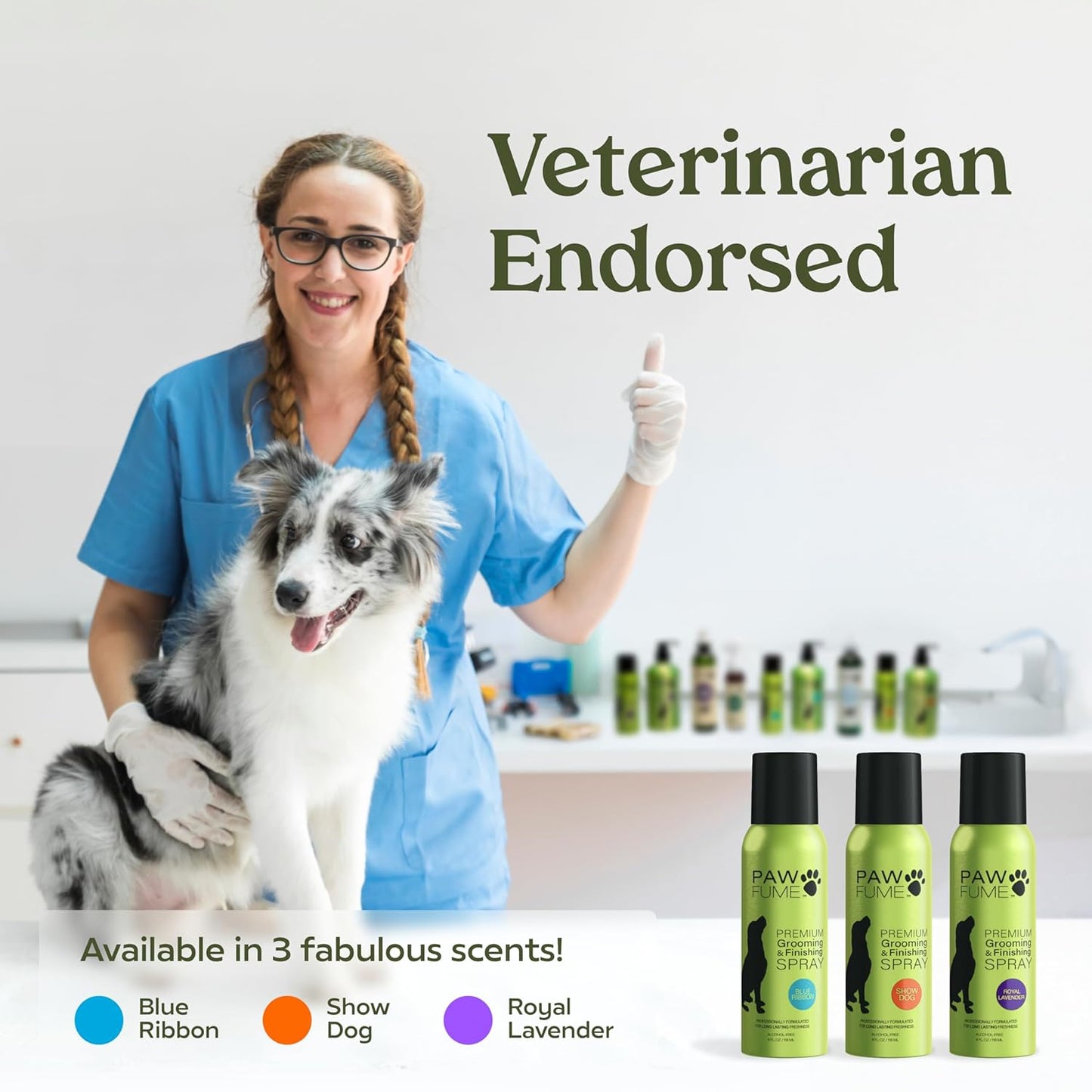 PAWFUME Royal Lavender Dog Detangler Grooming Spray, 1-Pack – Hypoallergenic, Alcohol-Free Formula for Moisturizing and Detangling – Salon-Quality Coat Care for Dogs