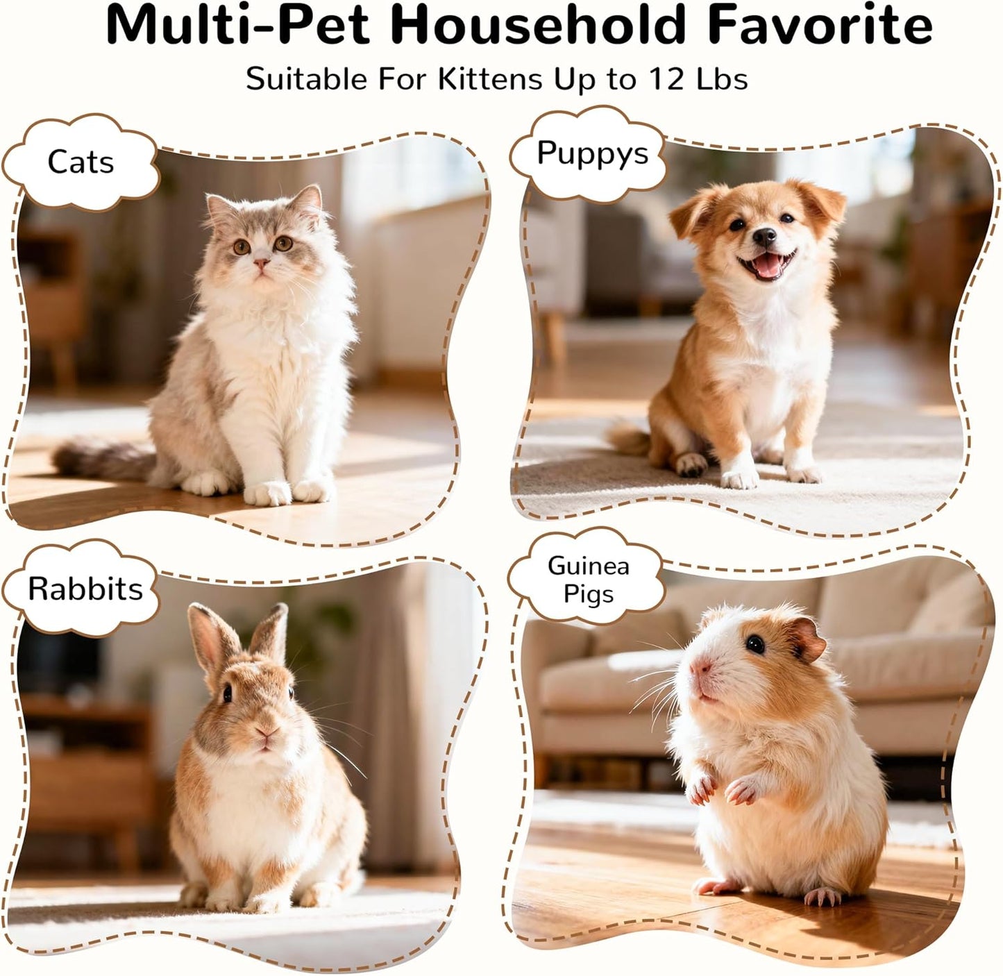 Pet Cat Tunnel Tube Cat Toys 3 Way Collapsible, Tunnels for Indoor Cats，Kitty Bored Peek Hole Toy Ball Cat, Puppy, Kitty, Kitten, Rabbit