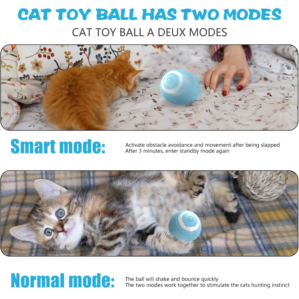 Endless Fun for Your Feline: Interactive Electric Rolling Ball Toy!