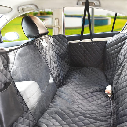 Ultimate Waterproof Dog Car Seat Cover - Scratch-Resistant Anti-Slip Hammock with Mesh Window for Ultimate Back Seat Comfort