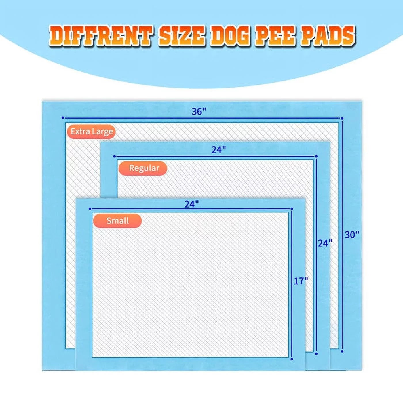 KAPAS 150 Count Small ( S 17" X 24") Super Absorbent Dog and Puppy Training Pads, Pet Diaper Pee Pads for Small-Sized Dogs like Bulldog, Chow Chow, Border, Collie, Husky and so On