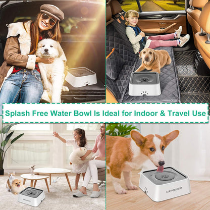 2.5L No-Spill Dog Water Bowl - Large Capacity Splash-Proof Pet Dispenser for Messy Drinkers, Perfect for Travel with Dogs and Cats