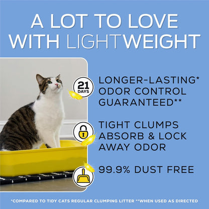 Purina 4-In-1 Lightweight Multi-Cat Clumping Cat Litter - 99.9% Dust Free with Superior Odor Control - 17 lb Box