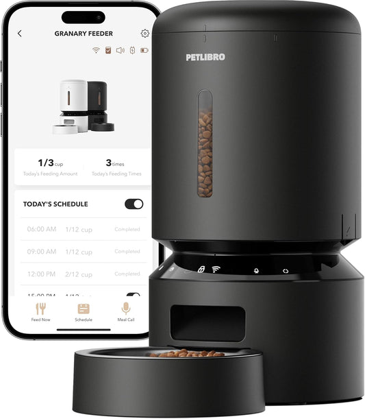 Revolutionize Your Pet's Mealtime with the 5L WiFi Automatic Pet Feeder – Freshness Preservation & Low Food Sensor for Up to 10 Meals a Day in Sleek Granary Black