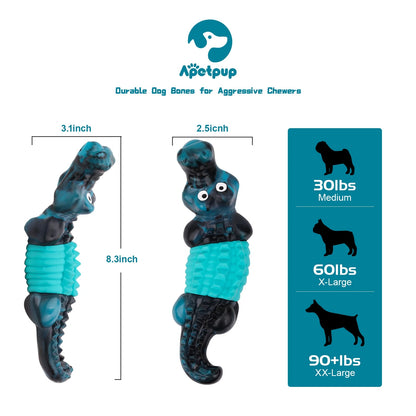 Indestructible Dog Toys for Aggressive Chewers - Durable Chewing Toys for Large Breeds in Blue