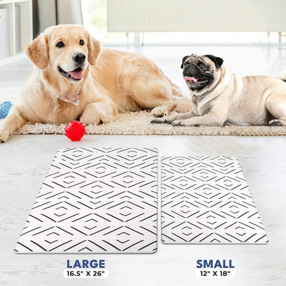 Premium Large Dog and Cat Feeding Mat - Waterproof, Non-Slip Design for Food and Water Bowls - Easy to Clean Pet Mat