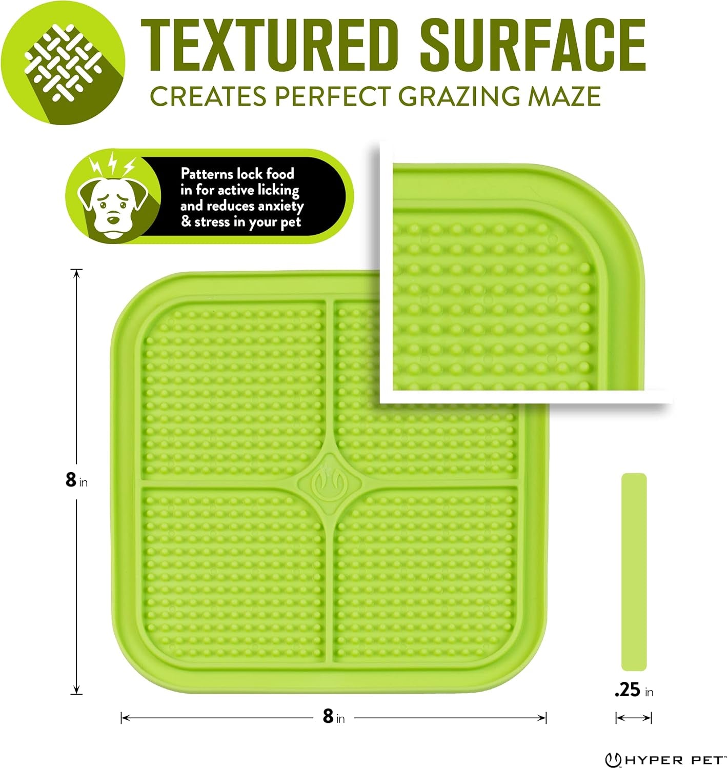 IQ Treat Lick Mat for Dogs and Cats - Innovative Slow Feeder and Enrichment Toy Alternative to Traditional Bowls