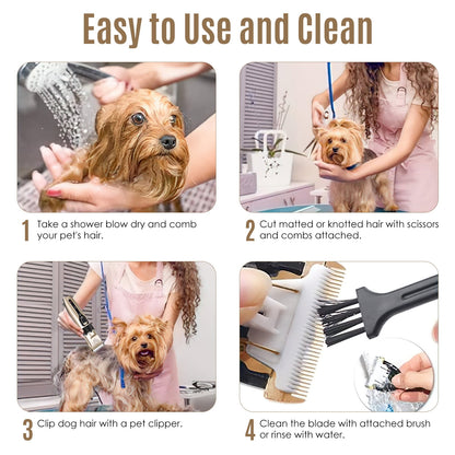 Ultimate Cordless Dog Grooming Kit - Professional Quiet Clippers for Effortless Pet Grooming