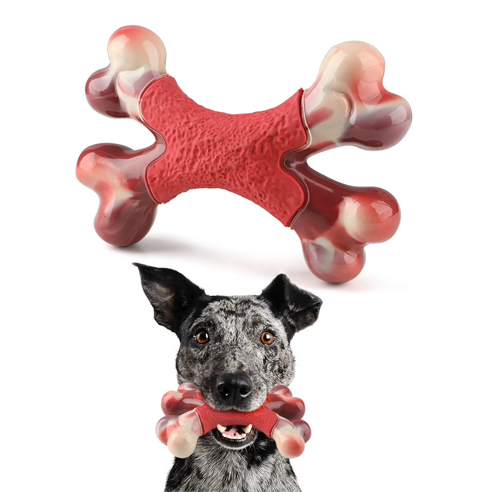 Ultimate Large Dog Chew Toy for Aggressive Chewers - Indestructible Beef-Flavored Bone for Heavy Chewing Fun!