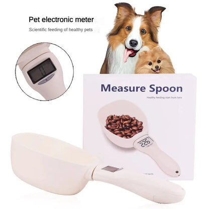 Digital Pet Food Measuring Scoop with LED Display - Accurate Dog & Cat Food Scale for Perfect Portions