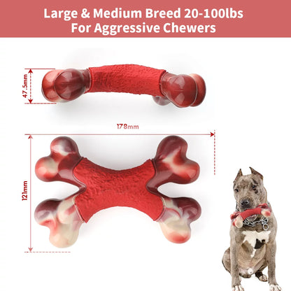 Ultimate Large Dog Chew Toy for Aggressive Chewers - Indestructible Beef-Flavored Bone for Heavy Chewing Fun!