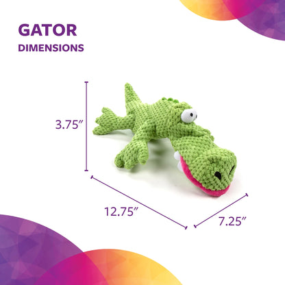 Gators Checker Dog Toy Soft & Durable Plush, Chew Resistant & Reinforced Seams, Large